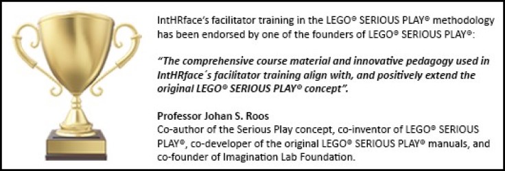 Complete certification course at Inthrface has been endorsed by co-found of the Lego Serious Play method